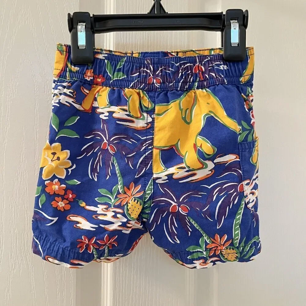 Polo by Ralph Lauren Swim Trunks Shorts Elephant Tropical Boys Size 9 Months